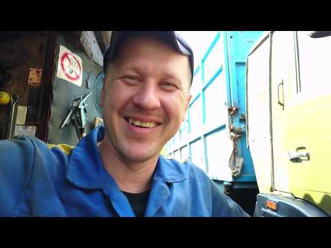 Установка КПП, проверка сцепления и редукторов в Камазе!