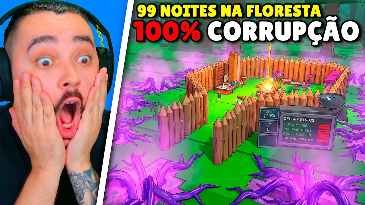 😱 DEIXEI a FLORESTA 100% FURIOSA!! (HARD MODE) | 99 NOITES NA FLORESTA - ROBLOX