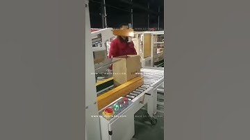 Automatic wine bottle big carton box forming erecting sealing H type carton sealing machine