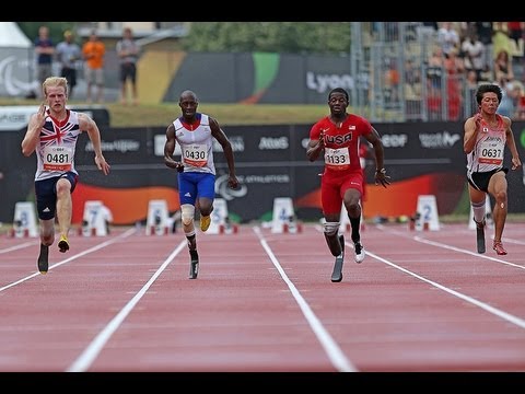 Athletics - men's 100m T44 semifinals 1 - 2013 IPC Athletics World
Championships, Lyon