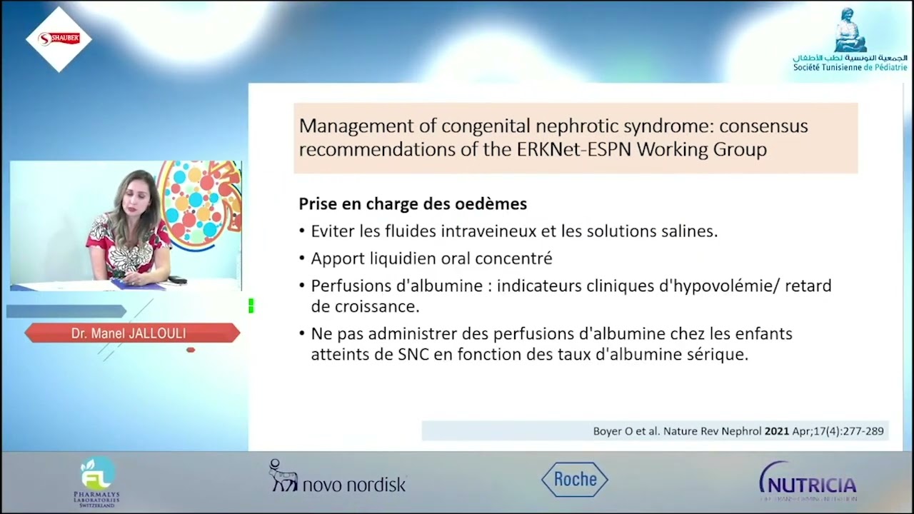Syndrome néphrotique congénital- Dr Manel Jallouli- Société Tunisienne de Pédiatrie