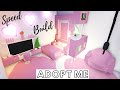 Adopt Me Speed Build | Adopt Me Pink Bedroom | Adopt Me Building Hacks