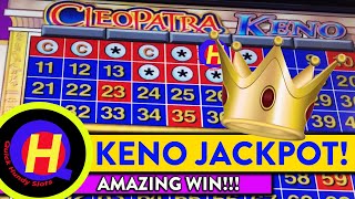 CRAZY KENO JACKPOT! Our BIGGEST Cleopatra KENO #HandPay Ever! #KENONATION #TheCROWN