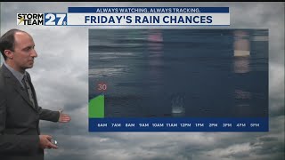 Becoming cloudy Thursday night; rain returns Friday