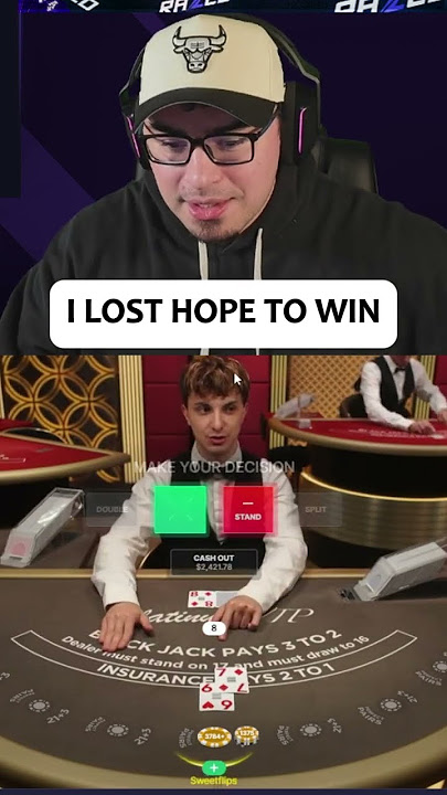 I LOST THE HOPE TO WIN BUT DEALER HAVE DIFFERENT PLANS #blackjack #sweetflips #onlinegambling