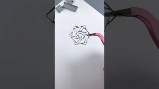 Flower with staple pins😻#shorts #art #flower