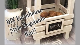 DIY Vegetable Bin | Farmhouse style