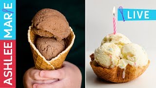 Easy Ice Cream with Homemade Waffle Cones and Bowls - LIVE