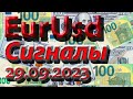 Сигналы Eur Usd, 29.09.2023. Прогноз форекс. Трейдинг, торговые рекомендации.