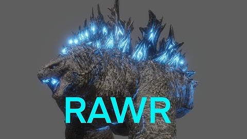 Godzilla Roar/Atomic breath test | 3D animation