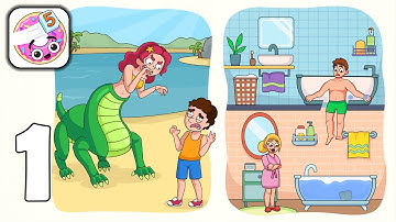 DOP 5: Delete One Part - Funny DOP Puzzle Game - Part 1 - Levels 1 - 50 - Gameplay Walkthrough