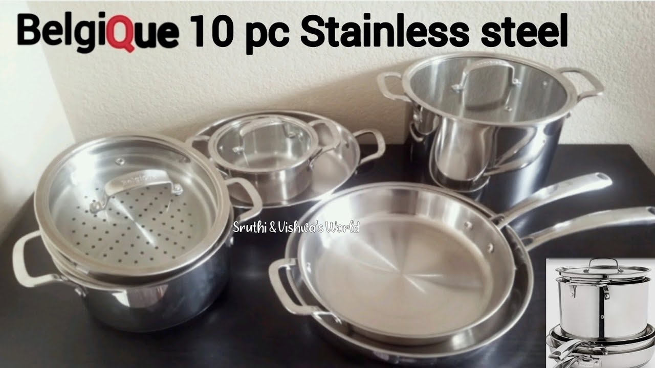 Belgique 10 pc Stackable Stainless Steel Cookware Set Unboxing, Macy's Black  Friday Deal
