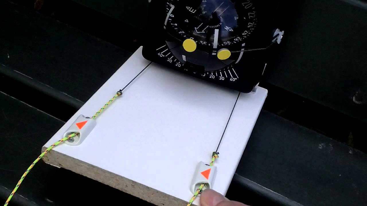 Remote control Ansar 4 tactical compass. View from boat's centerline ...