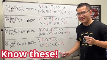 Real Analysis: The 4 rigorous limit definitions you need to know