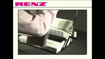 Renz Combi V Manual Plastic Comb Binding Machine Demo Video