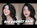 Cch Qu?n Tc Siu Ph?ng ,D??ng Tc Dy V Di | Voluminous & Bouncy Haircare Routine |Qu?nh Thi|