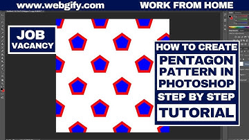 how to create pentagon and pentagon pattern Photoshop step-by-step tutorial #webgify get online job