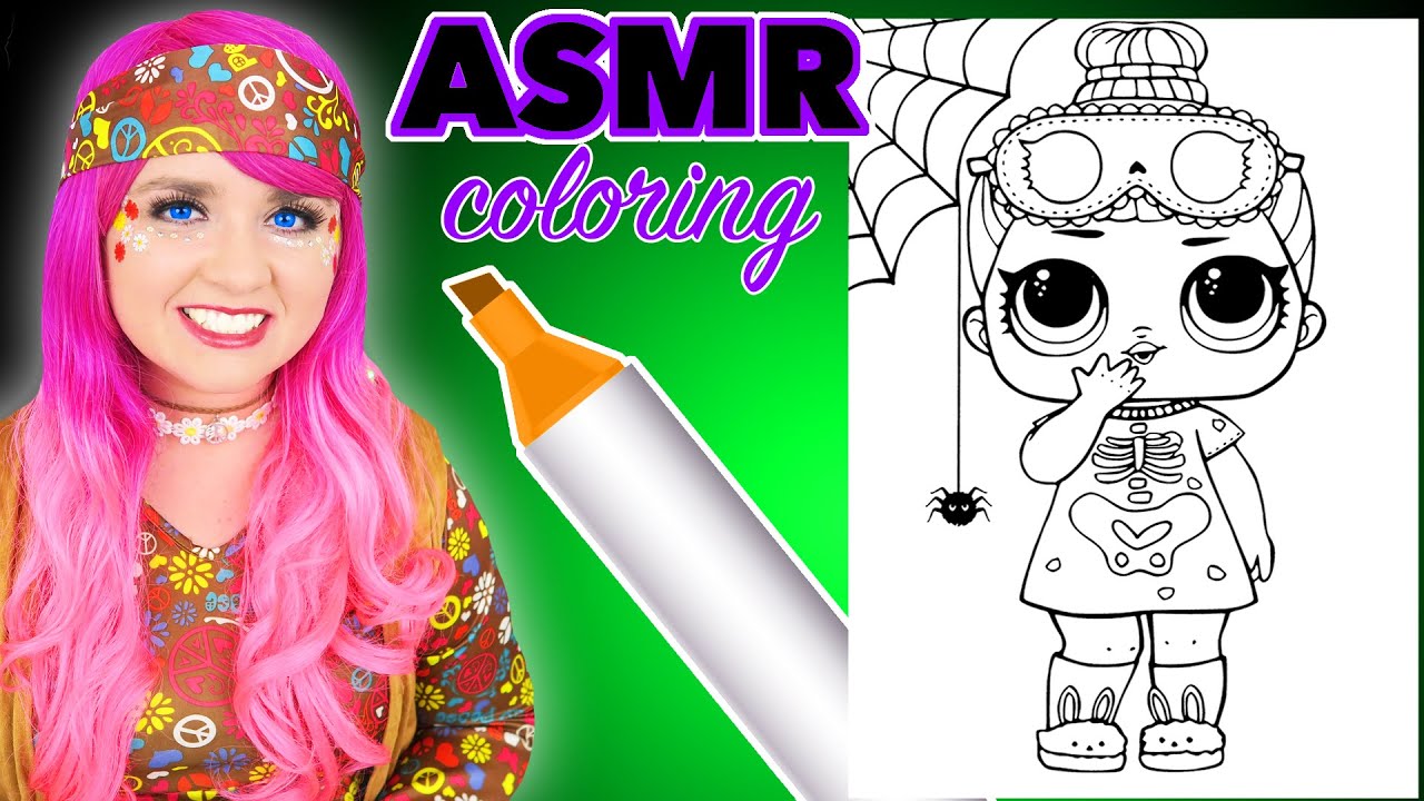 Halloween LOL Surprise ASMR Coloring for Relaxation Calming ASMR
