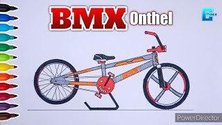 HOW TO DRAW A BMX BIKE ONTHEL || DRAW A BMX BICYCLE