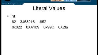 java Literal Values