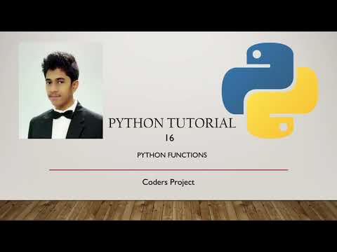 Python Tutorial :- 16. Functions