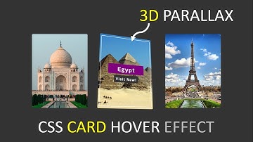 3D Parallax Card Hover Effect Using HTML - CSS - JQUERY