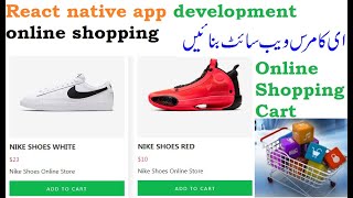react native app development online shopping cart