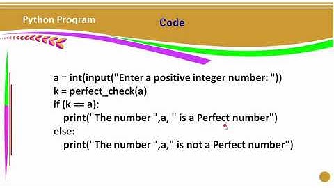 Python Programming: to check for Perfect number in Telugu