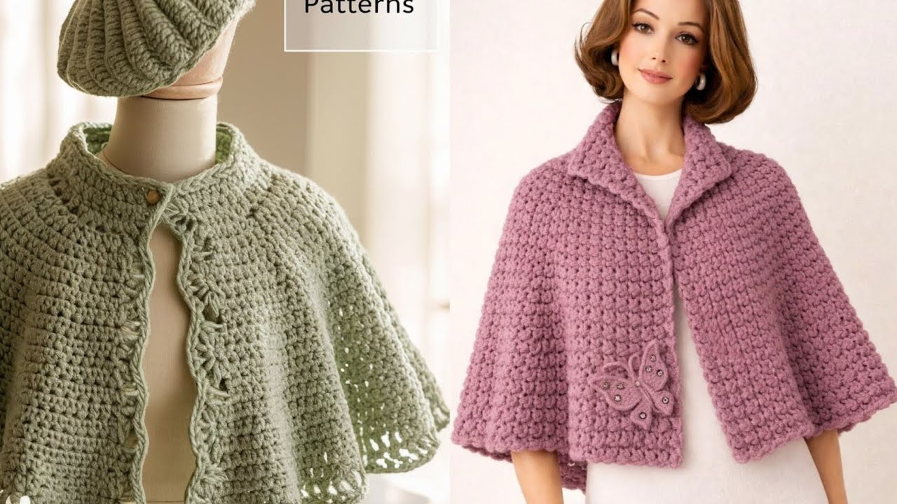 Beautiful Crochet Caplets Ranked for Style & Elegance//Trending Crochet ...