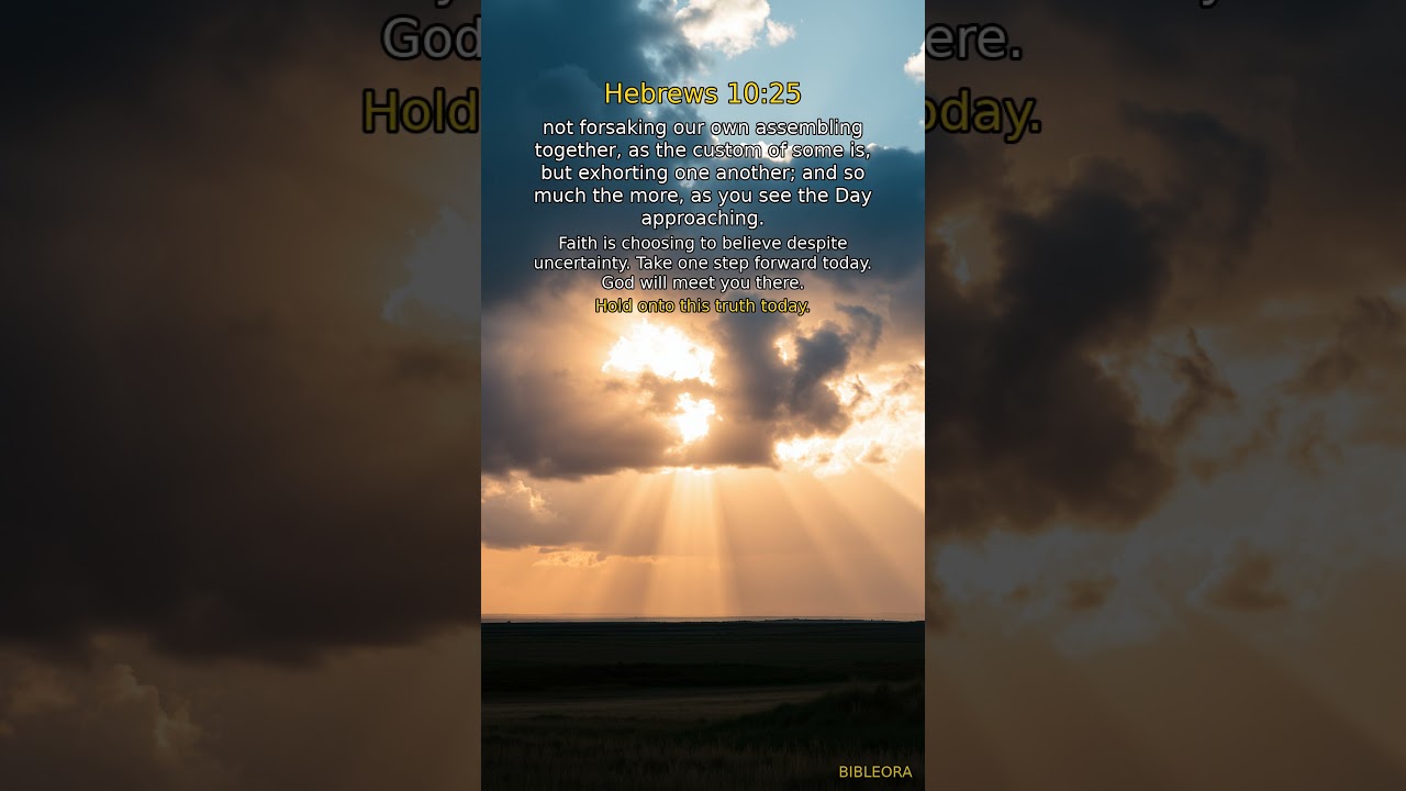 📖 HOLY BIBLE: Strengthen Your Faith | Hebrews 10:25 #shorts