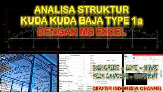 Structural Analysis of Type 1A Steel Roof Trusses Using Ms Excel