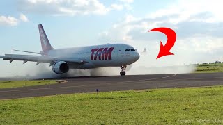 Mind Blowing! TAM Airbus A330 Long Landing Using Full Brakes  (EP. 018)