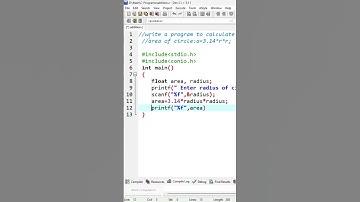 Find Area of Circle in C Program |Learn C Language Basics in Dev C++ 💻 | C Programming Tutorial