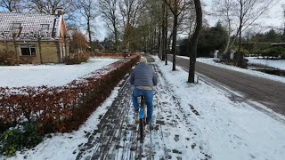 Dutch Snowy Winter With Mtb And Drone