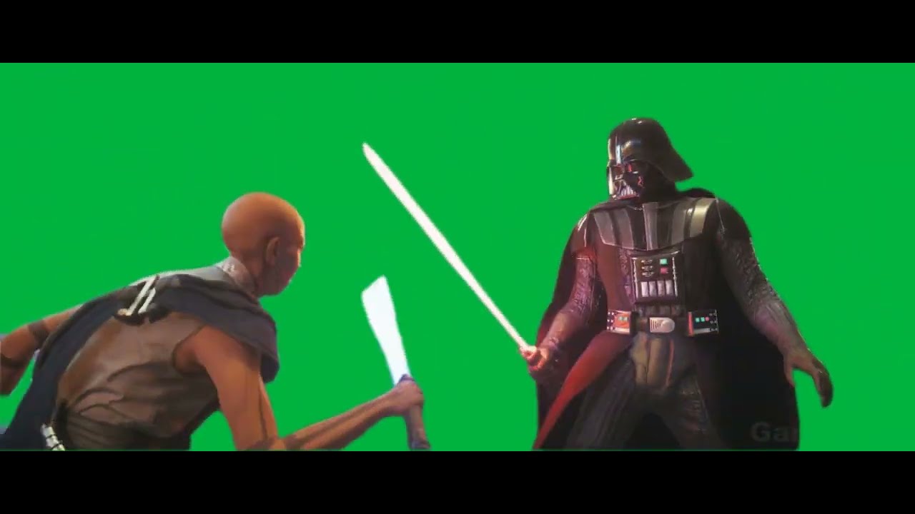 DARTH VADER VS CERE  - GREENSCREEN CLIP
