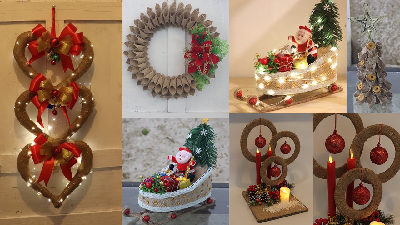 10 Jute craft Christmas decorations ideas | Home decorating ideas ...