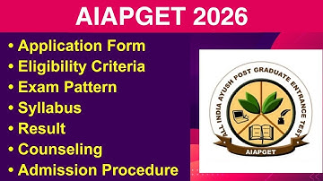 AIAPGET 2026 - Eligibility Criteria, Exam Date, Application form, Syllabus, Counseling