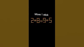 Move 1 matchstick to make equation true | math puzzle #matchstick #mathpuzzle #shorts