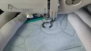 Free-Motion Quilting with Drawing on Fabric