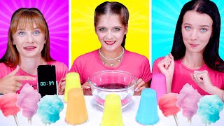 ASMR Most Popular Food Challenge (Cotton Candy Race, Eggs Challenge, Draw and Lick)