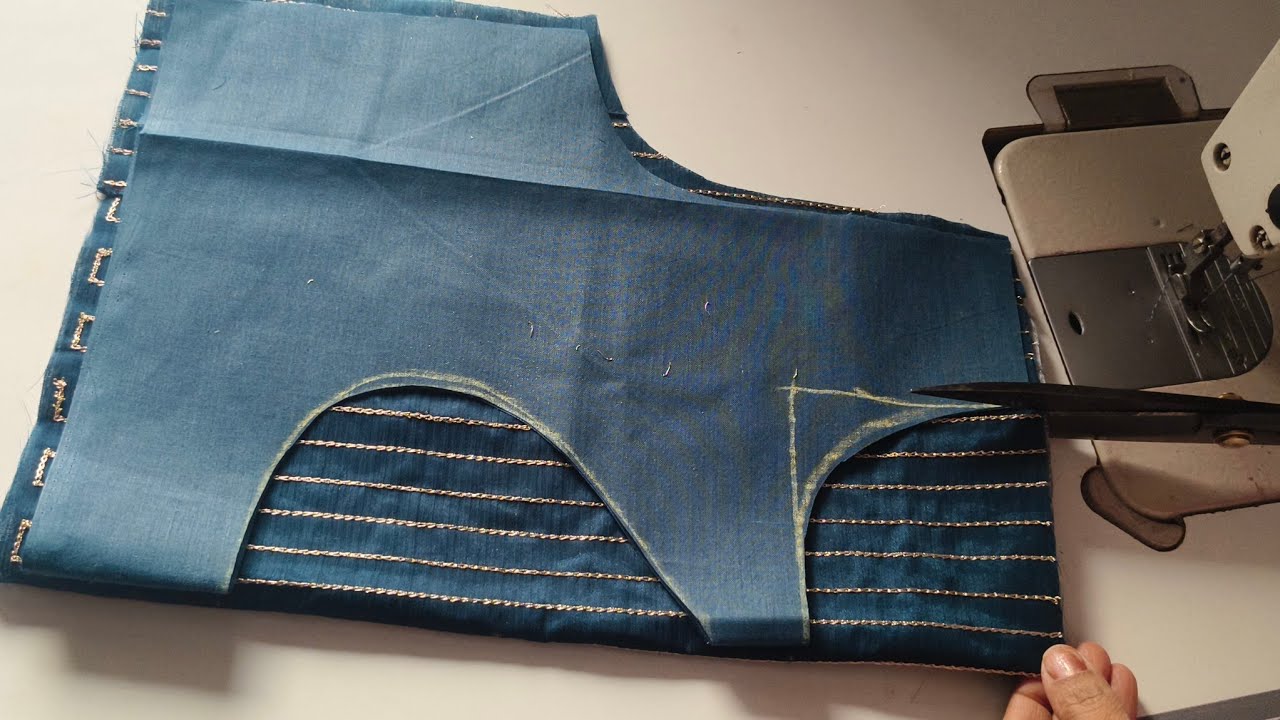 Blouse design cutting and stitching. Back neck design. Blouse designs 