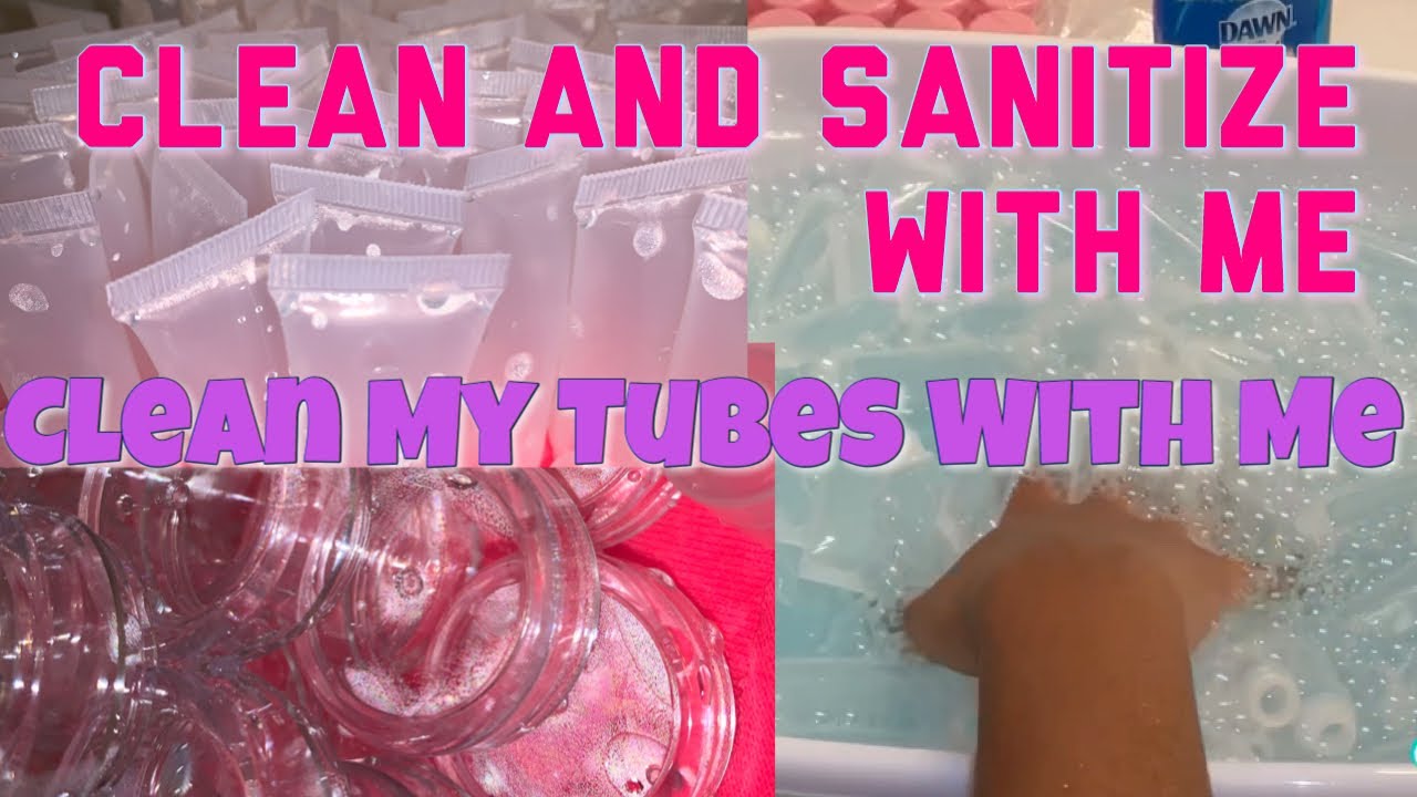 SANITIZING MY LIP GLOSS TUBES FOR MY LAUNCH 💗 // how to clean your lip