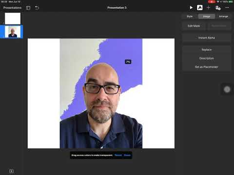 Using instant alpha on Keynote