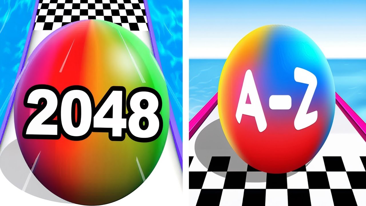 Ball Run 3D 2048 Vs A-Z Run | Max All Level iOS  Gameplay