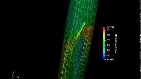 Velocity Streamlines- Transient Flow Simulation over the Throttle Body