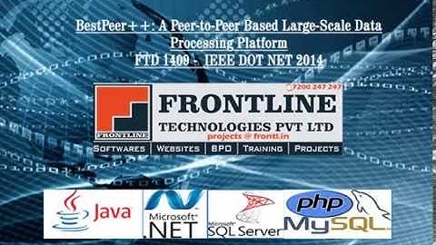 BestPeer++A Peer to Peer Based Large Scale Data Processing Platform IEEE DOT NET 2014
