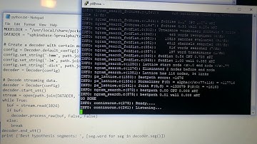 Python Speech Recognition PocketSphinx and Raspberry Pi