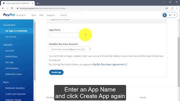 How to create a Paypal app and get Client ID and Secret key