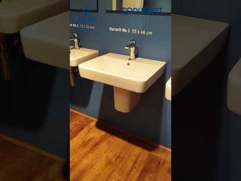 حوض ديورافيت نمبر1 حوض ٥٥سم ابيض ركبه معلقه 