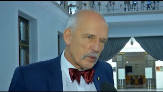 Korwin-Mikke OSTRO o Wałęsie: Można dostać po mordzie od...